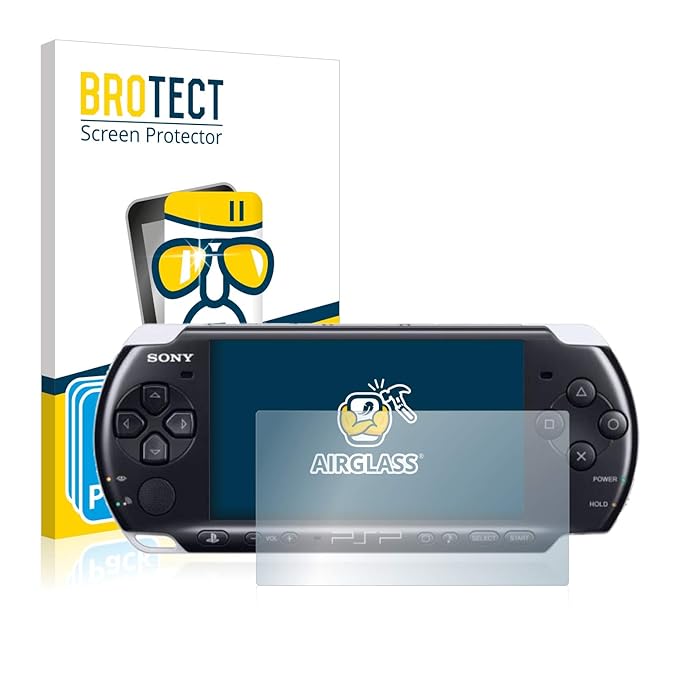 BROTECT Panzerglas Schutzfolie für Sony PSP 3000 [3er Pack] - Flexibles Airglass, 9H Härte