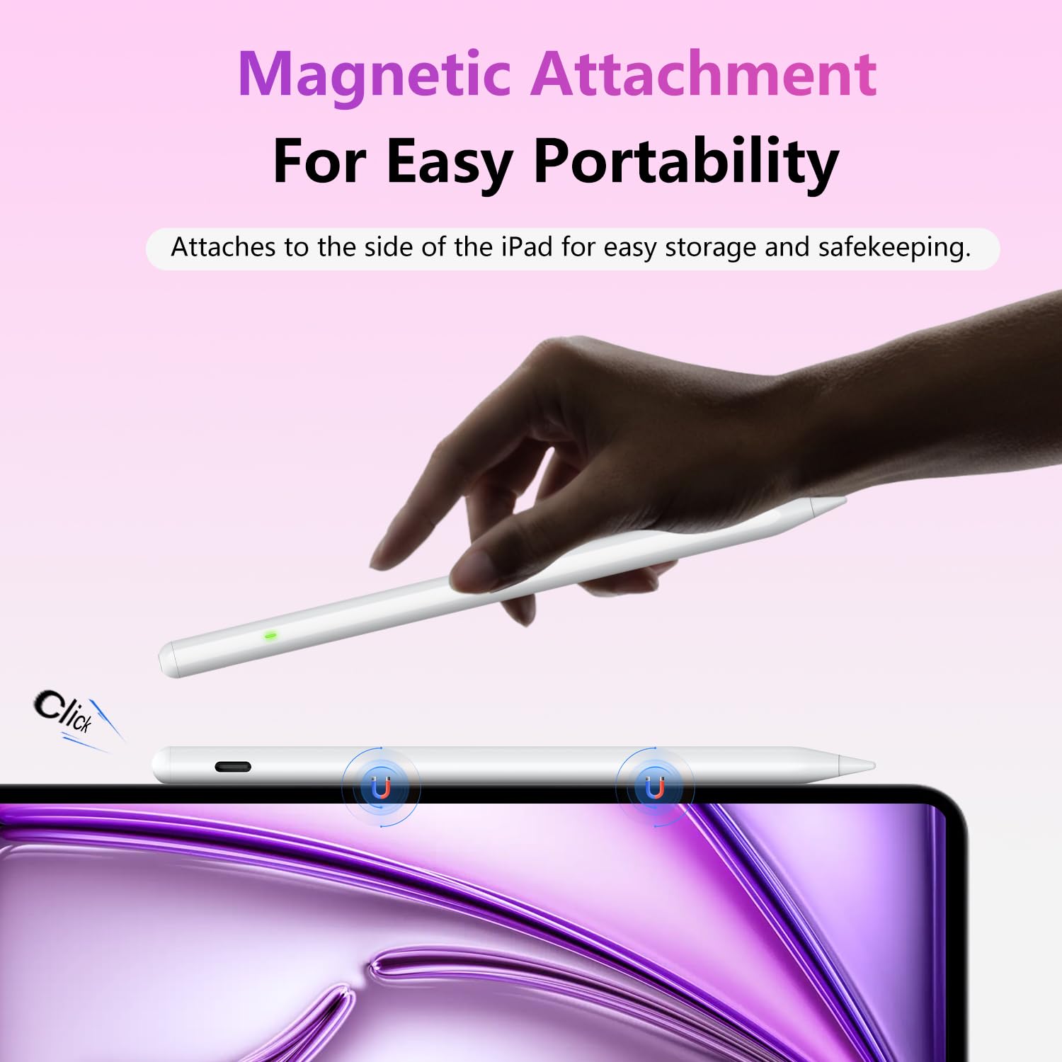 Pencil for Apple iPad 9th&10th Generation, Palm Rejection&Tilt Sensitivity with Apple Pencil 1st Generation, iPad Pencil for iPad 6/7/8/9/10, iPad Pro 12.9