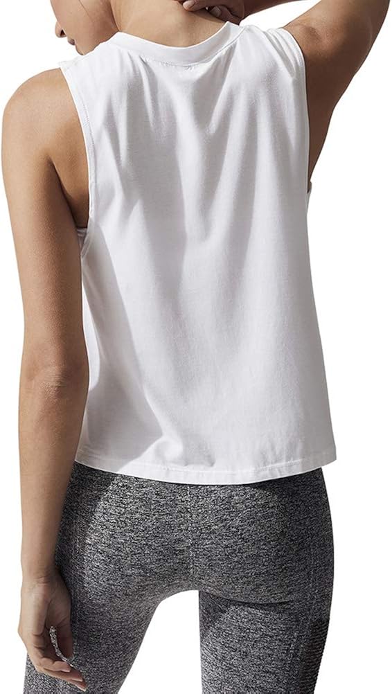 Mippo Women's Crop Tops High Neck Flowy Muscle Tank Sleeveless Workout Shirts at  Women’s Clothing store