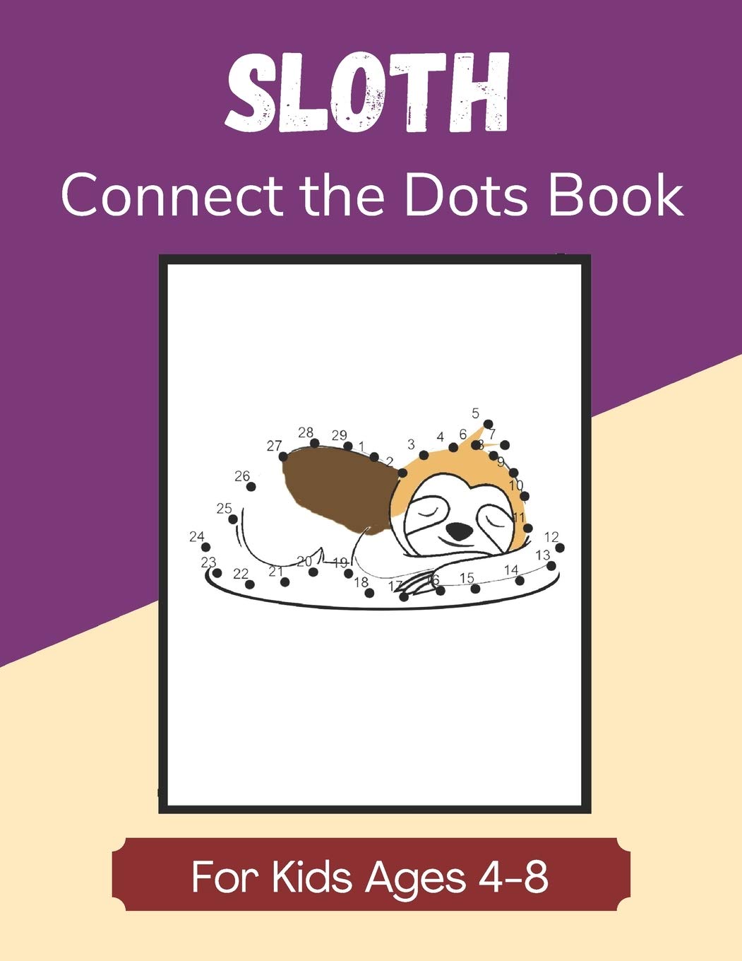 sloth connect the dots book for kids ages 4 8 children s dot to dot animal activity book worksheets books bamboo safari 9798682716678 amazon com books