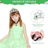 Vicloon Elsa Princess Tiara and Fairy Wand Set - PVC Pink Crown Dimension view 4
