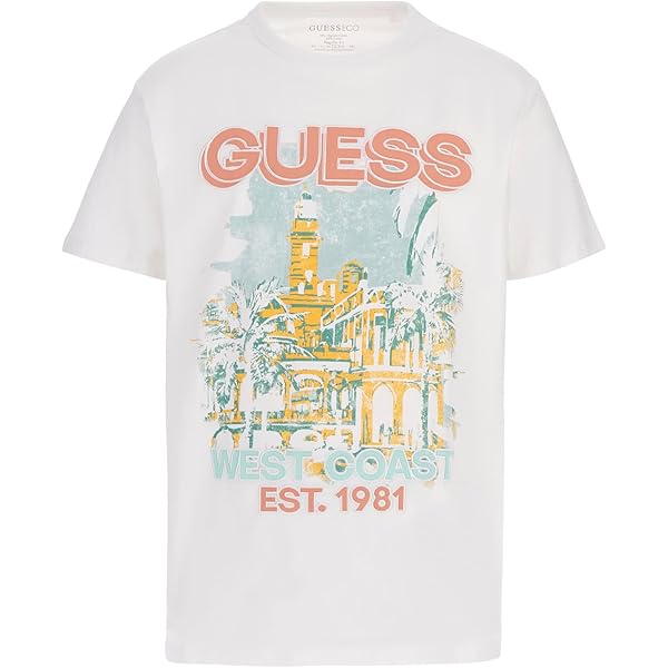 Camiseta WEAST COAST GUESS | Regular Fit | Color Blanco