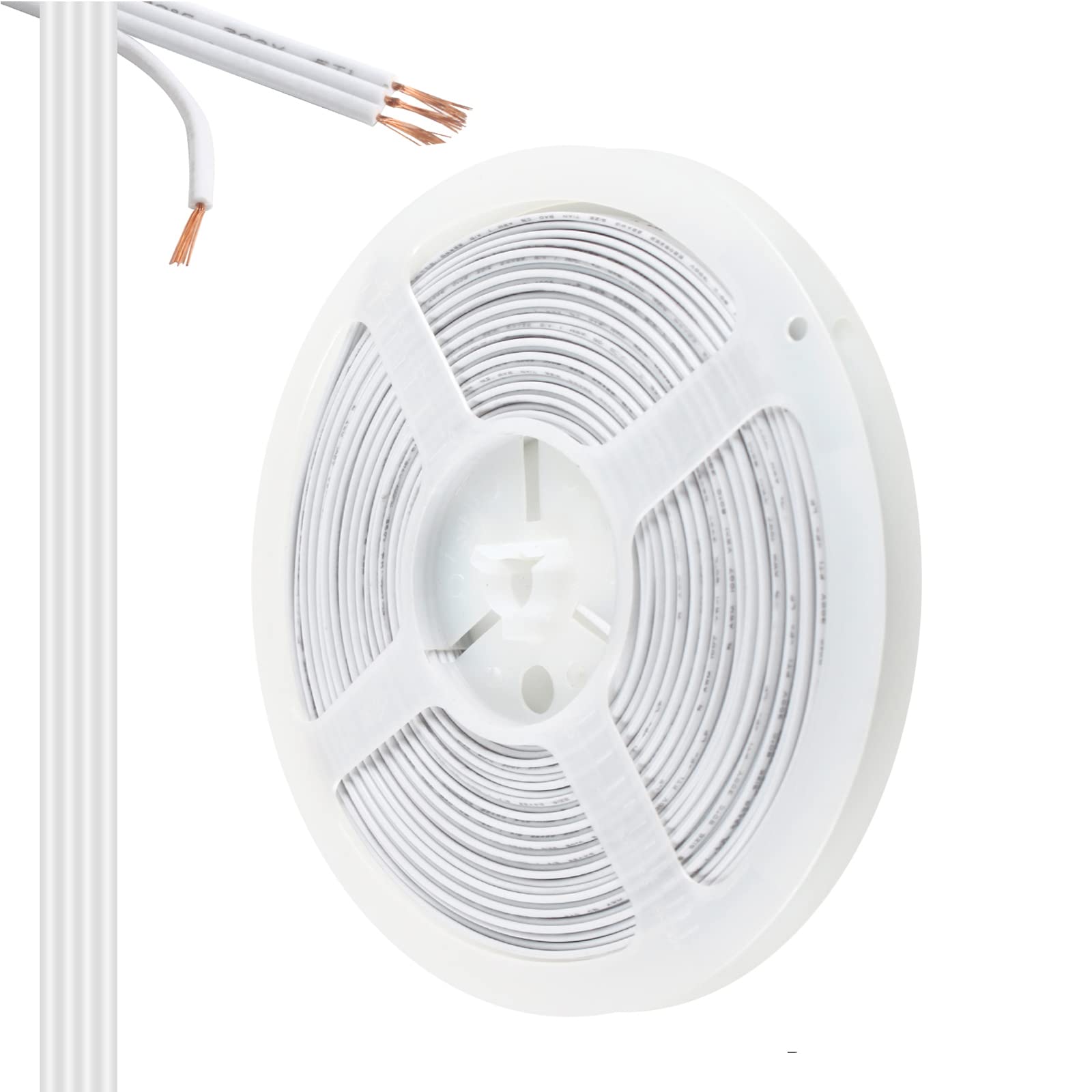 Aroidful 32.8ft/10m 4 Pin LED Strip Extension Cable - 22AWG RGB Wire for 5050, 3528, 2835 LED Strips (White)