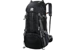 WoneNice 50L(45+5) Waterproof Hiking Backpack - Outdoor Sport Daypack with Rain Cover