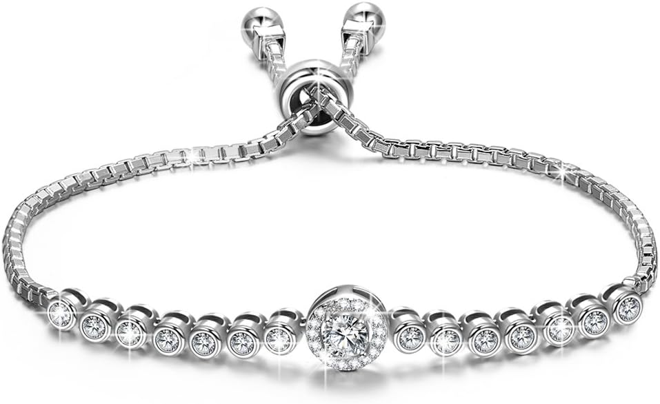 Gifts for Her Gifts for Women Silver Bracelets for Womens Friendship Bracelets for Girls Bracelets for Mum Gifts Jewellery Box Personalised Jewellery for Women Gifts for Ladies