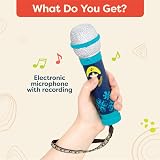 B. toys Okideoke Toy Microphone 8 Songs Voice Amplifier Toddler Music Toy 18+ view 5