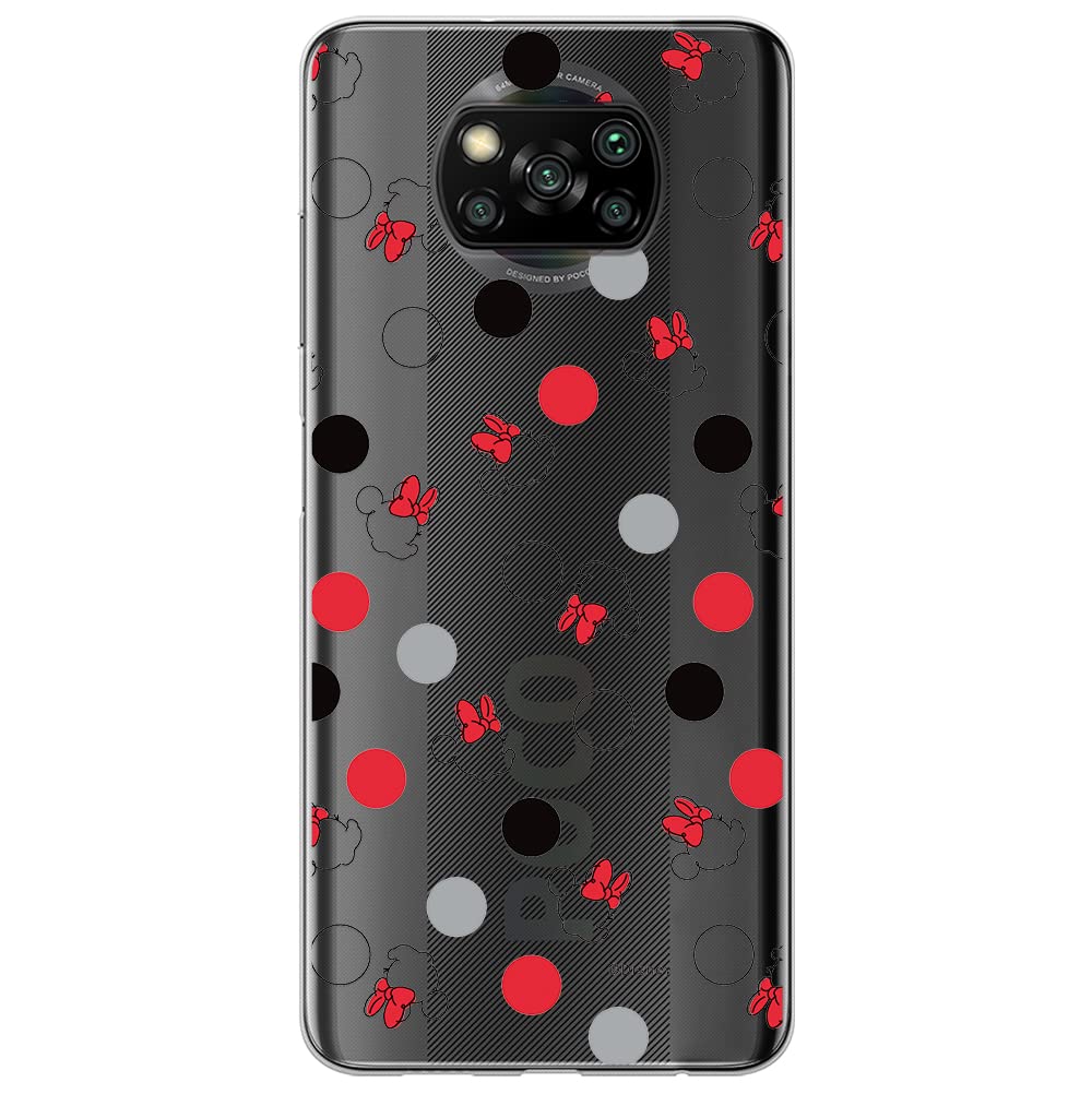 ERT GROUP mobile phone case for Xiaomi POCOPHONE X3 original and officially Licensed Disney pattern Minnie 004 optimally adapted to the shape of the mobile phone, partially transparent