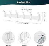 AUXHCYL Coat Hooks Wall Mounted 2 Sets 6 Hooks Rust-Proof White view 2