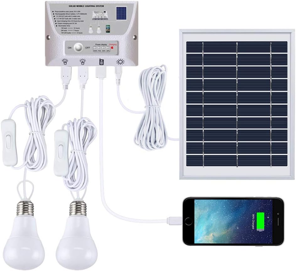 Solar Lighting System Kit IP44 MultiFunction Portable Emergency Light