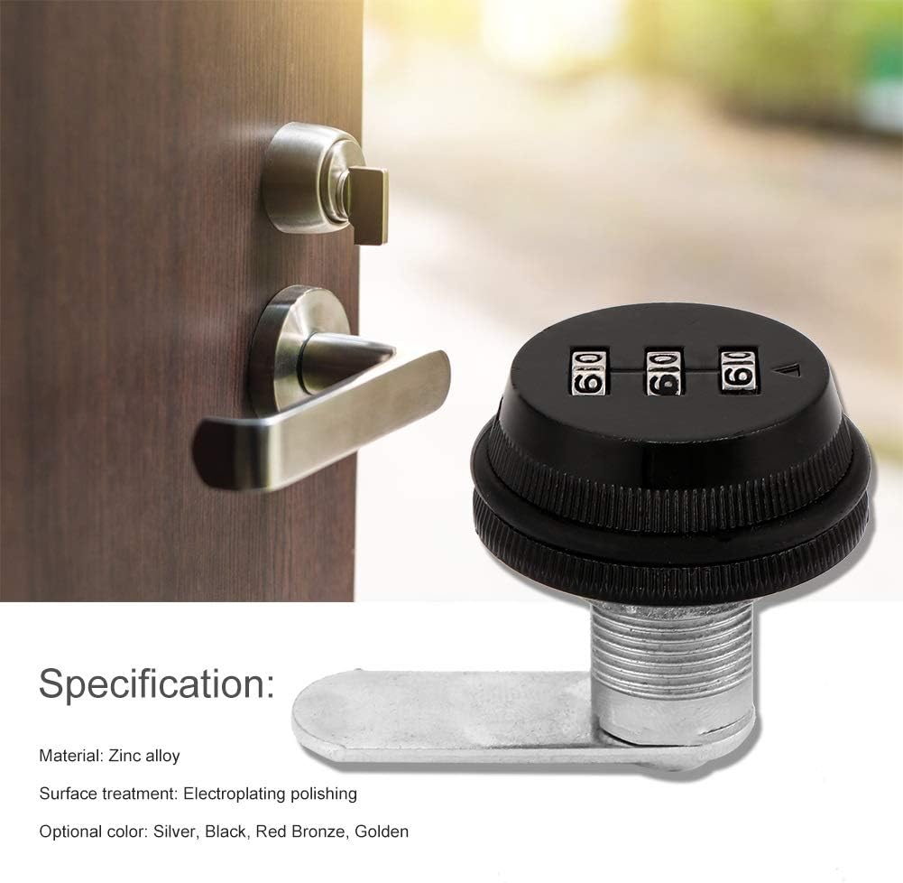 Código de 3 dígitos Combinación de Bloqueo de Leva Sin Llave Cajón del