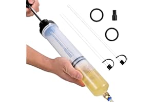 SOWKIPE 500CC Automotive Fluid Extractor Pump, Premium Manual Extraction & Fill Pump with 2 Hoses, Oil Syringe with Powerful 