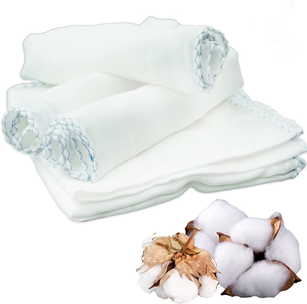 SZXMDKH 10 Muslin Cotton Face Cleansing Cloths 30x30cm Reusable Makeup Remover