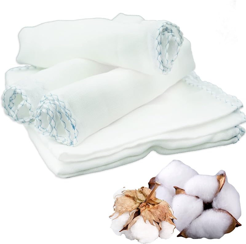 SZXMDKH 10 Muslin Cotton Face Cleansing Cloths 30x30cm Reusable Makeup Remover