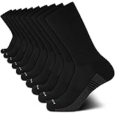 Van Heusen Mens Crew Socks - 10 Pack Athletic Performance Cushioned Crew Length Running Socks for Men for Sports and Running