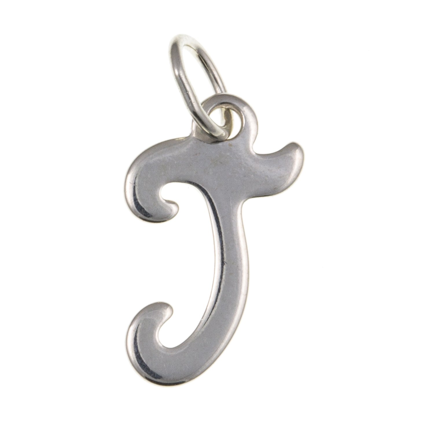 Capital Letter J Alphabet Initial 925 Sterling Silver Slider Charms for Women Girls/Silver Alphabet Letter Charms for Jewellery Making - Fit for Traditional Charm Bracelet