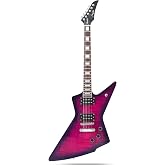 Firefly FFLX Solid Body Electric Guitar,Mahogany Guitar body,Stainless steel and ball end frets,rosewood fretboard(Purple Color)