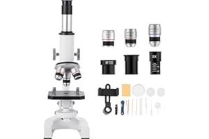 Uargd Professional Compound Microscope for Adults, 40X-2000X Magnification with Mobile Phone Adapter and LED Illumination, Id