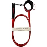 SIXPACK ACTION Pioneering Surf Leash 5&ndash;9ft | 360&deg; One-Piece Cuff Connector | Patented &amp; Lightweight &amp; Ergonomic Quick Release &amp; Anti-Slip &amp; Durable &amp; Flexible &amp; Comfortable &amp; BASF TPU Cord
