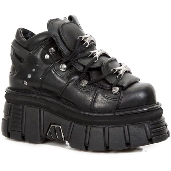 Amazon.com | New Rock 106 S29 Men's Goth Punk Black Metallic