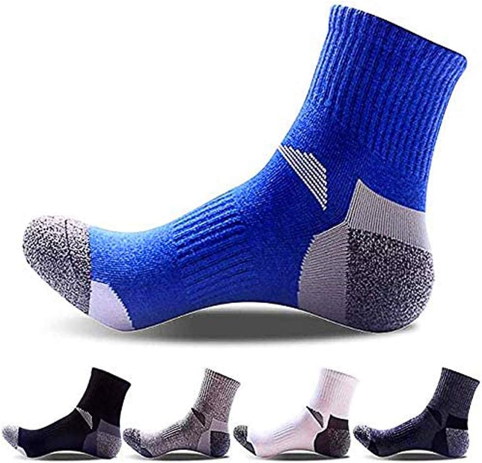 Men's Casual Cotton Crew Socks - Soft Sports Multi Performance Athletic Socks (Pack of 5), One Size