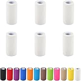6 Pack Self Adhesive Bandage Wrap, 4 in x 5 Yards Non-Woven Self Adherent Cohesive Bandage, Vet Wrap Wound Tape for Thumb Finger Wrist Knee Ankle, White