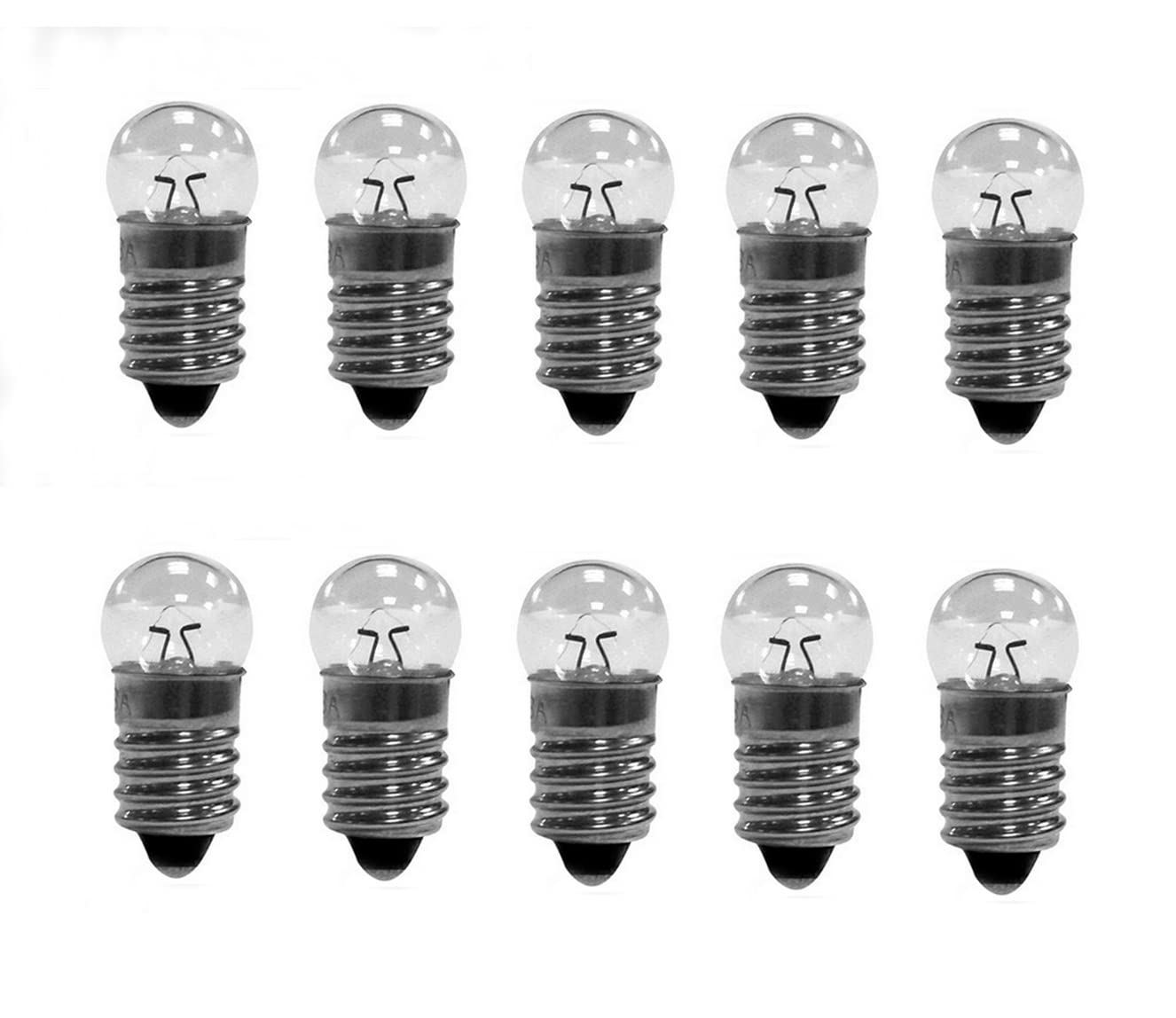 Photo 1 of 10pcs E10 Mini Light Bulbs 0.3A Physical Electrical Experiment Screw Base Indicator Light Incandescent Bulb Old-Fashioned Flashlight Lamp (3.8V 0.3A)