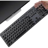 Keyboard Cover Skin for Dell KM636 KB216 KB216t KB216d KB216p Wired &amp; Wireless Keyboard, Dell Optiplex 5250 3050 3240 5460 7450 7050, Dell Inspiron Desktop 24" 27" 5400 5490 7700 7790 3475 3670 3477