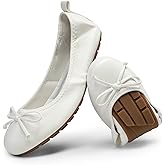 DREAM PAIRS Women's Flats, Foldable Ballet Flats for Women, Bowknot Round Toe Comfort Light Weight Slip-On Dress Shoes
