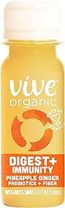 Vive Organic Digest + Immunity Pineapple Ginger Wellness Shot, 2 fl oz Bottle