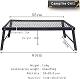 HIKEMAN Foldable Campfire Grill Heavy Duty Charcoal Outdoor Cooking view 6