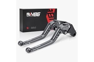 RKV86 Motorcycle Brake Clutch Levers for Honda CBR500R/CB500F/X (13-21), CB400F/CB400R (13-20), Grom MSX (14-23), CBR250R (11-15), CBR300R/ CB300F/ CB300FA (14-21), Monkey 125 (18-21) Titanium