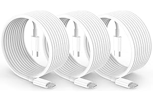 USB C to USB C Cable (3 Pack 6FT) 60W Fast Charging Type-C Cable Phone Charger Cord for iPhone 17 16 15 Series, for Samsung S