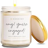 Engagement Gifts for Women - Wedding Candle, Bridal Shower, Bachelorette Party Gift for Bride to Be - Engaged Couple Fiance, Couples Gift - OMG Youre Engaged Candles