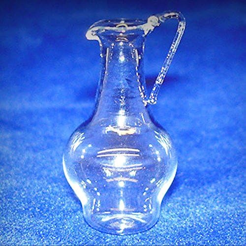 Dollhouse Miniature Hand Blown Glass Pitcher or Laboratory Glass 1:12 Scale - My Mini Garden Dollhouse Accessories for Outdoor or House Decor