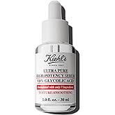 Kiehl's Ultra Pure High-Potency 9.8% Glycolic Acid Serum, Concentrated Face Serum to Exfoliate for Glowy Skin, Visibly Smooths Skin Texture & Boosts Skin Glow, All Skin Types, Fragrance-free - 1 fl oz
