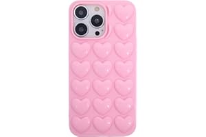 DMaos for iPhone 13 Pro Max Case for Women, 3D Pop Bubble Heart Kawaii Gel Cover, Cute Girly for iPhone13 Pro Max 6.7 inch - 
