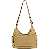 Zlineviy Canvas Messenger Bag for Women Men Crossbody Tote Bag with Multiple Pockets Vintage Satchel