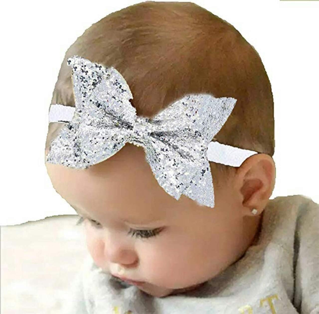 baby girl silver headband