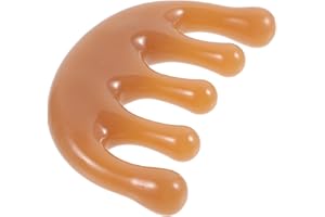 SEWCHICS Acupoint Wide Tooth Scalp Massage Comb Amber Resin Five-Claw Hair Massager Portable Relaxation Tool