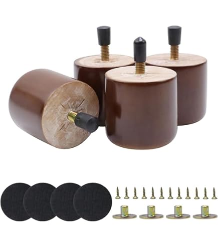 Table Legs Wood Inch Wood Furniture Legs Set Of Wooden Bun