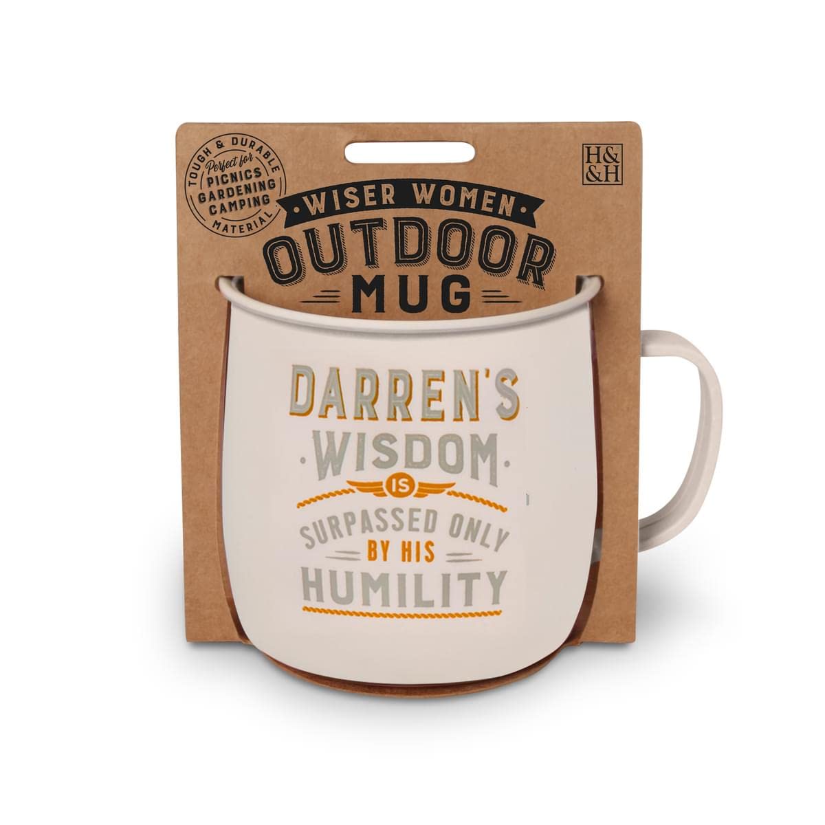 History & Heraldry Personalised Outdoor Mug (Darren)