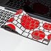 Kuzy Circles RED & WHITE Keyboard Cover Silicone Skin for MacBook Pro 13