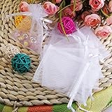 3x4 White Organza Wedding Party Favor Bags- Package of 100