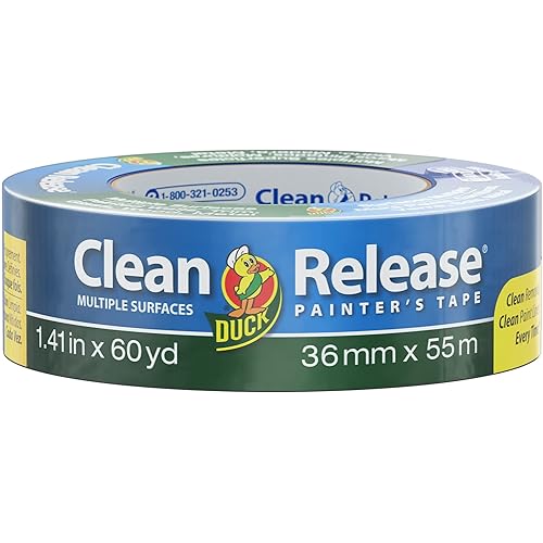 Brand 240194 Clean Release Painter's Tape, 1.41 in. x 60 yd, Blue, Single Roll