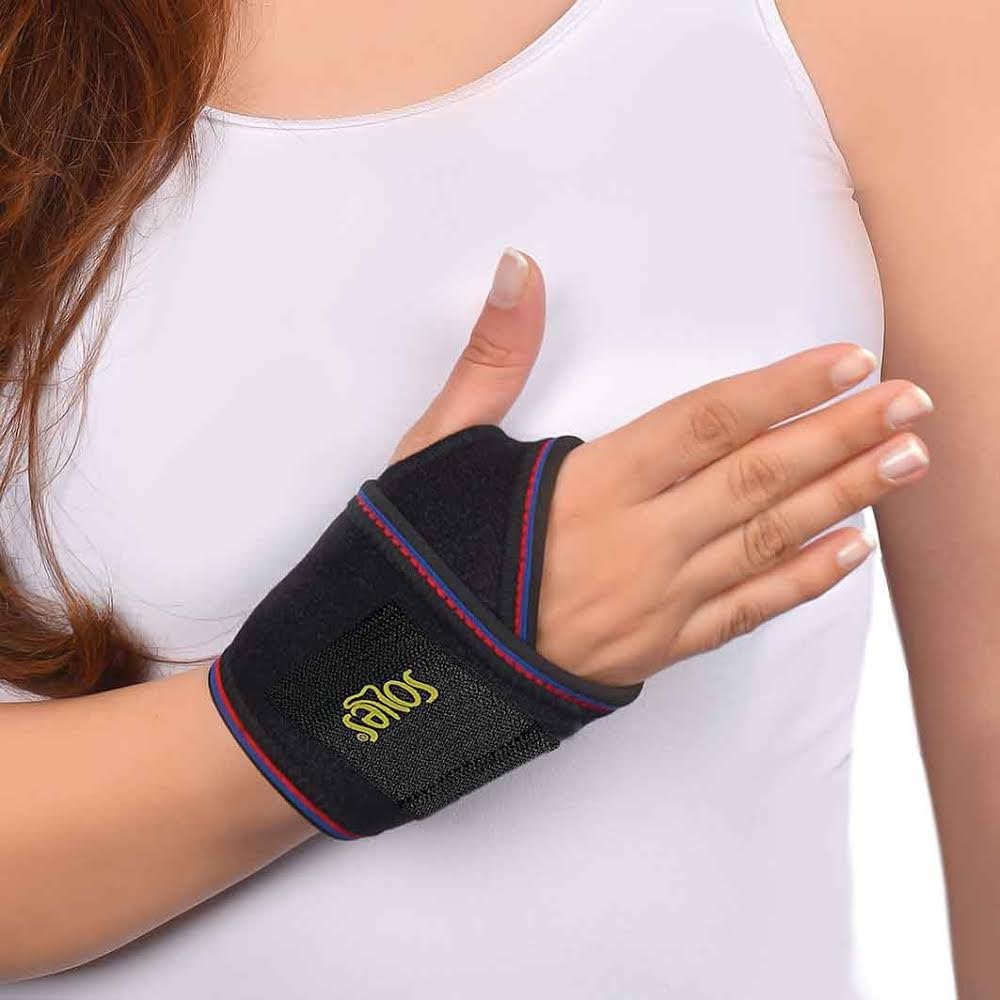 SOLES Neoprene Wrist Bandage & Support Breathable Neoprene, Extreme Comfort One Size Fits All, Fits Both Wrists, Soft