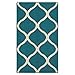 Maples Rugs Rebecca Contemporary Kitchen Rugs Non Skid Accent Area Carpet [Made in USA], 1'8 x 2'10, Teal/Sand