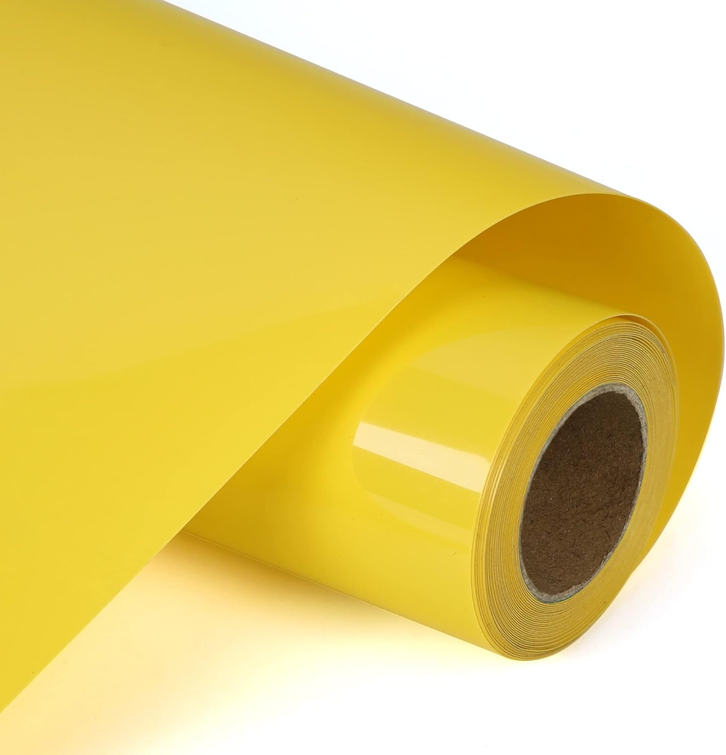 Yellow Heat Transfer Vinyl HTV Vinyl Roll, 12" x 10ft Iron on Vinyl Compatible with Cricut and All Cutting Machine, Yellow Heat Press Vinyl for DIY T-Shirts — image 1