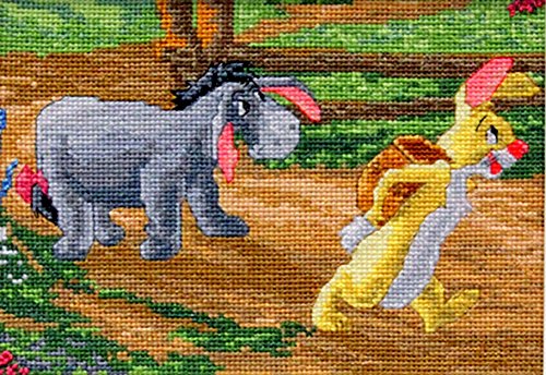 M.C.G. Textiles 52563 Eeyore and Rabbit Vignette Disney Dreams Collection Counted Cross Stitch Kit, 5 by 7-Inch