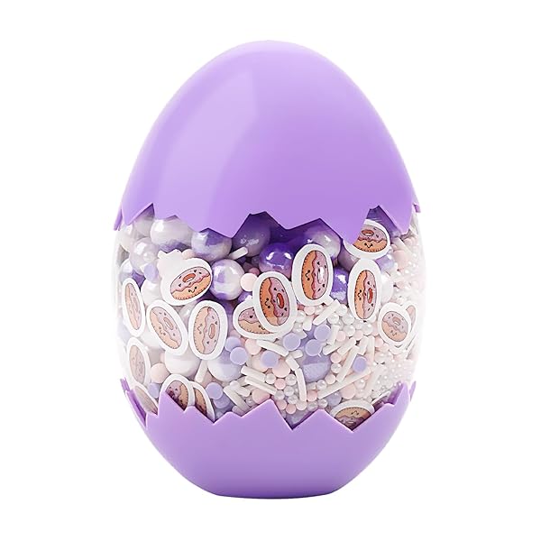 CAKE SPRINKLES, MIXED PEARL EDIBLE SUGAR PURPLE SPRINKLES FOR CUPCAKES, COOKIE, CONFETTI DECORATION, WITH DONUTS WAFER PAPERS, 4.4OZ