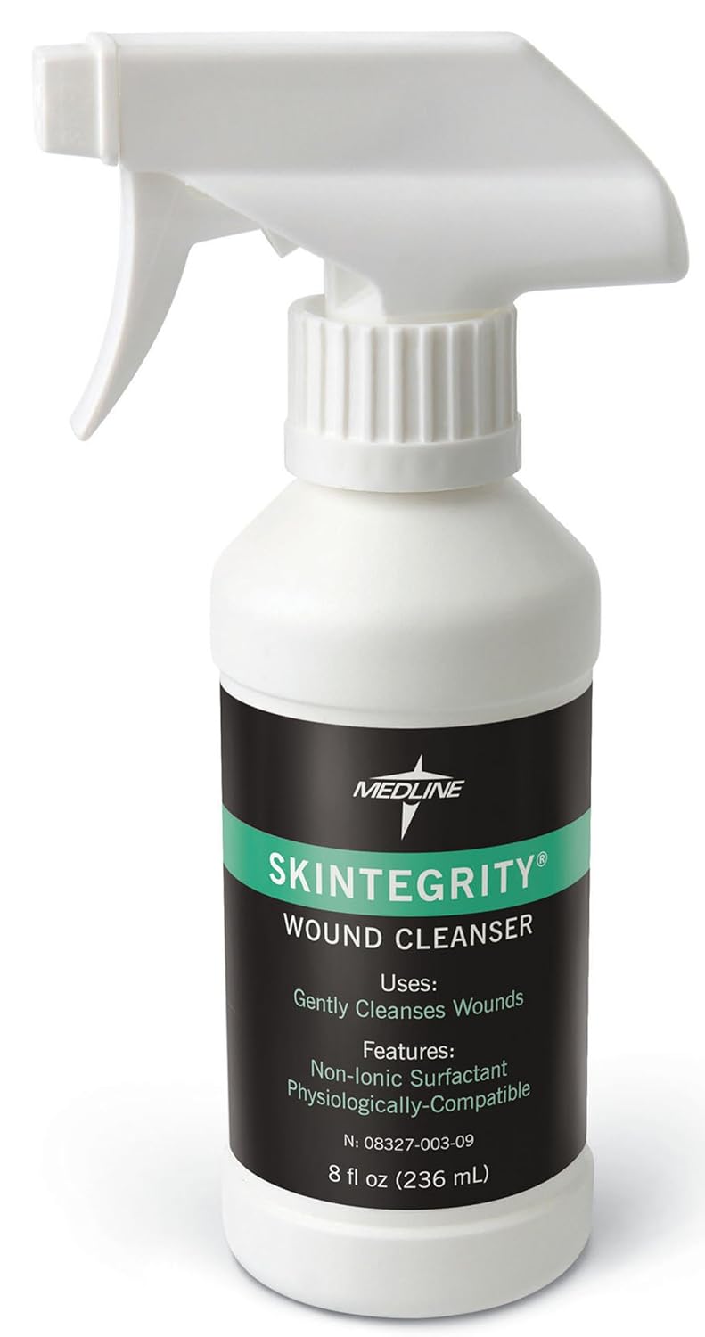 Medline Skintegrity Wound Cleanser, 8 Ounce Spray Bottle, for Wound